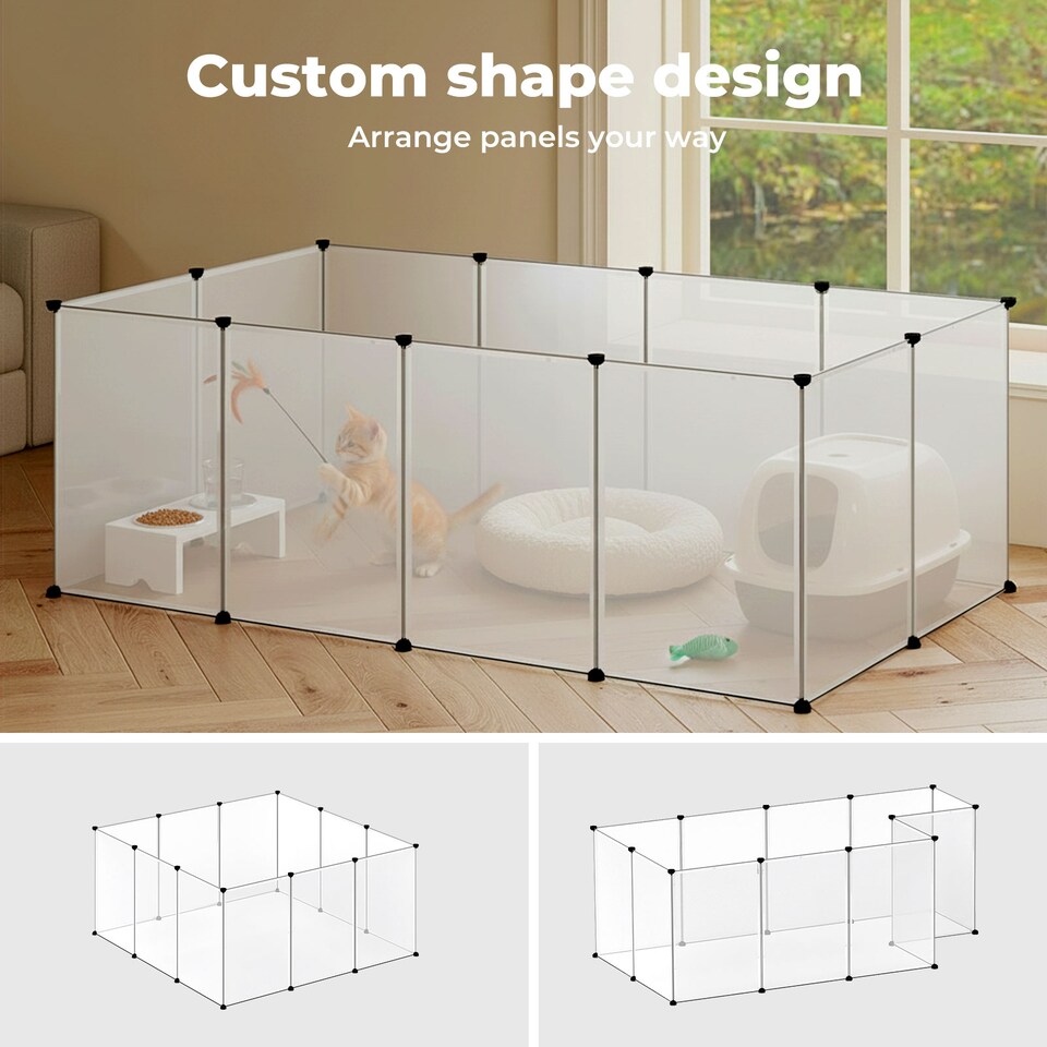 image 1 of Large Small Animal Playpen DIY Pet Fence for Rabbit Hamster Puppy Guinea Pig Dog