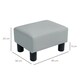 image 7 of HOMCOM Chic Faux Leather Footstool Small Footrest with 4 Plastic Legs, Grey | Grey | One size | 1