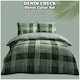 image 9 of VELVETIO Denim Check Printed Duvet Cover Set Reversible Polycotton Beddings Blue | King