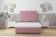 image 2 of Sloomy Texas Pink Plush Divan Bed Base No Drawers With 26 Inch Strutted Headboard | Pink | Pink | King | 1