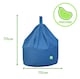 image 3 of Bean Lazy French Blue Cotton Bean Bag Teen and Adult Size