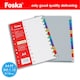 image 4 of 12 Part A4 PP Coloured Index Filing Dividers
