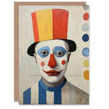 Strange Gentle Clown Him Her Birthday Card