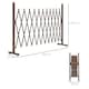 image 3 of Outsunny Aluminum Alloy Movable Fence Foldable Garden Screen Panel, Dark Brown