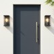 image 8 of CGC ADRIANA Anthracite Grey E27 Outdoor Wall Light Lantern Clear Diffuser IP54 Grey