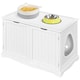 image 2 of Yaheetech Hidden Cat Litter Box Furniture White | One Size