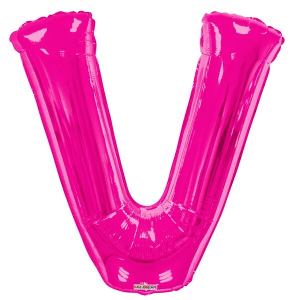 image 1 of Kaleidoscope 34 Inch Foil Letter Blue Balloon - Pink - H