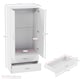 image 3 of Vida Designs Riano 3 Piece Bedroom Set (1 Drawer Bedside Chest, 4 Drawer Chest, 2 Door 2 Drawer Wardrobe), White (4)