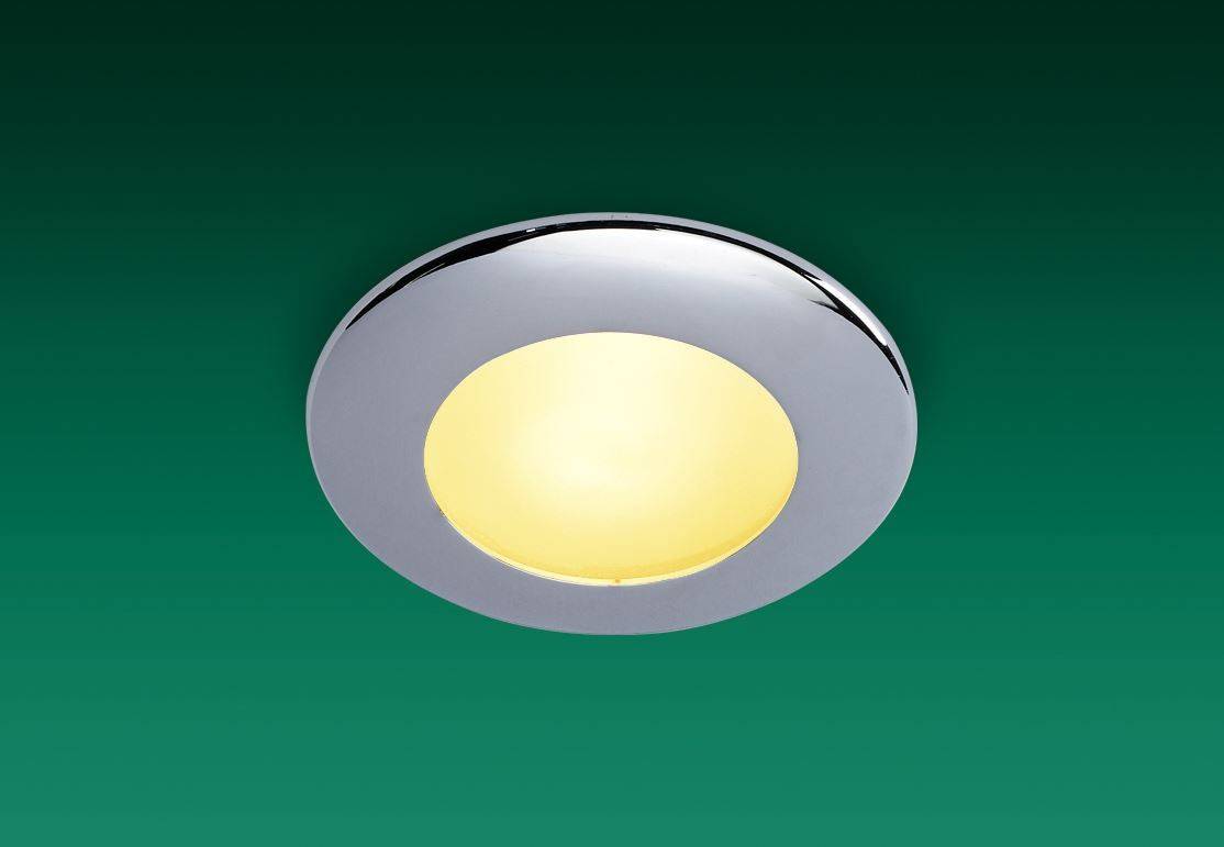 Netlighting Sonar 1 Light Bathroom Ceiling Downlight Chrome IP64 in Silver