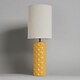 image 4 of BHS Halden Tall Ceramic Table Lamp, Yellow