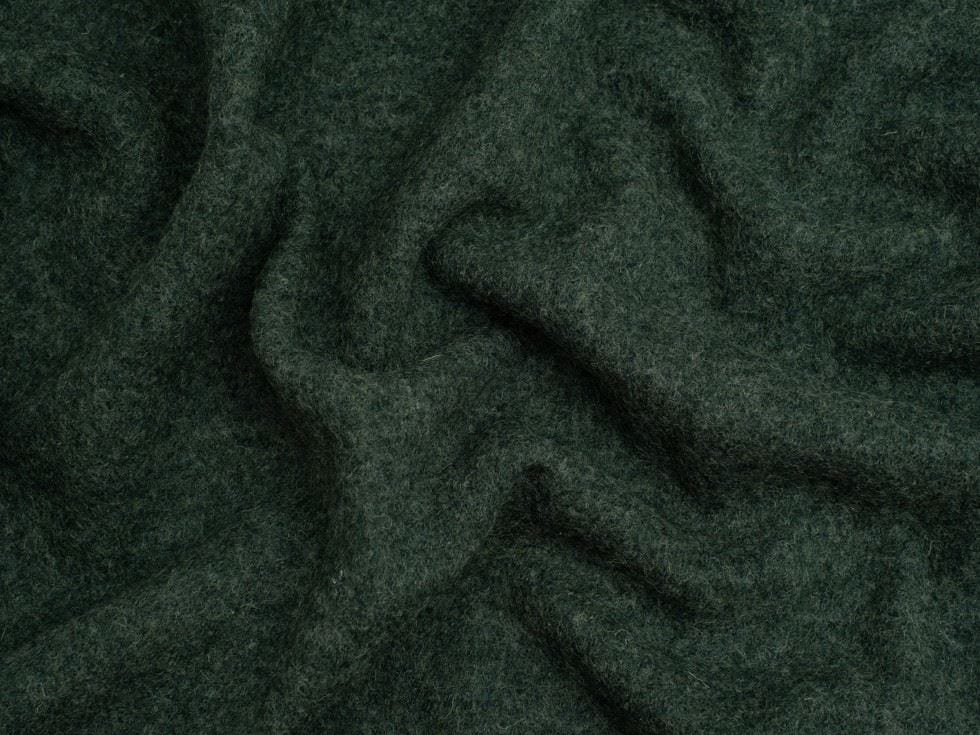 Minerva Core Range Green 100% Pure Boiled Wool Coating Fabric for Dressmaking, 140cm / 55" Wide - per metre