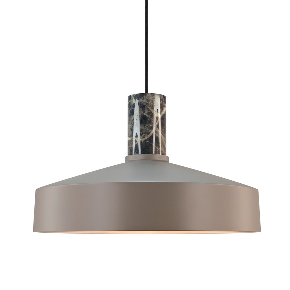 image 1 of Nordlux Elvas Indoor Pendant Light Brown Metal E27 Marble - Mains Powered, IP20