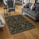 image 2 of golden lined shape (Rug) Black | XL: 160x230cm