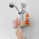 image 2 of Metaltex Viva Bathroom Shower Caddy With Pole Grip - Silver