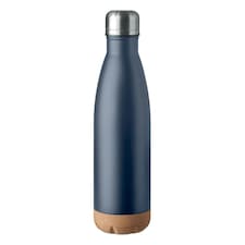 MidOcean Aspen Cork Double Wall 500ml Water Bottle - French Navy - One Size | Blue | One Size