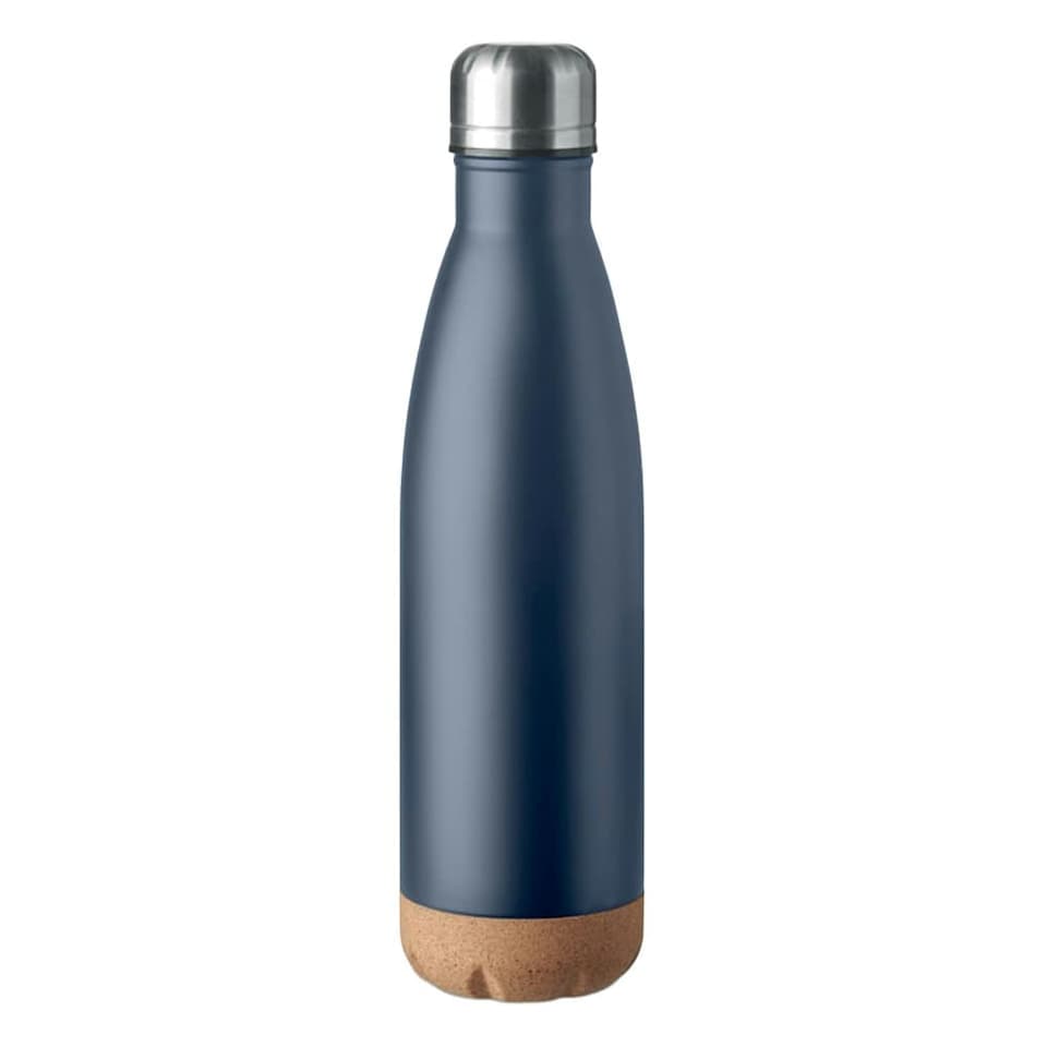 image 1 of MidOcean Aspen Cork Double Wall 500ml Water Bottle - French Navy - One Size | Blue | One Size