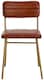 image 1 of Interiors by Premier Tan Leather Dining Chair, Sturdy Dining Room Chair, Leather Effect Accent Chair | Brown