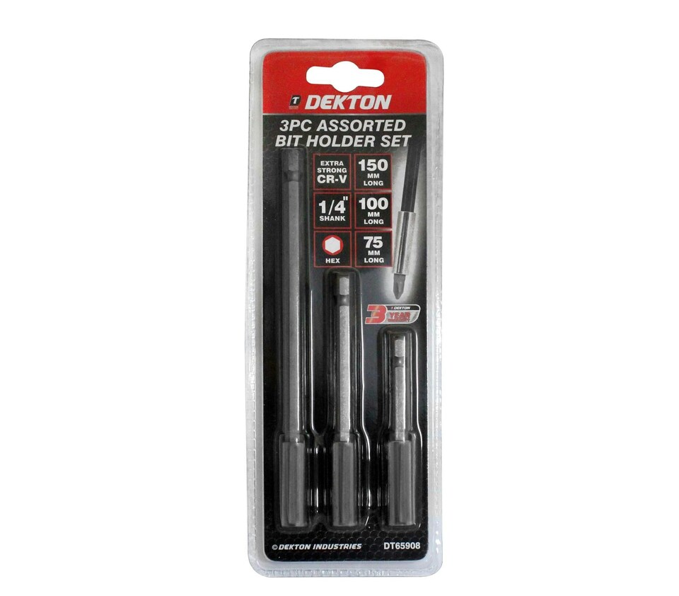 image 1 of Dekton Dekton 3pc Assorted Bit Holder Set