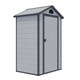 image 2 of 4 x 3 (1.34m x 1.04m) Single Door Apex Plastic Shed - Light Grey