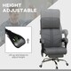 image 6 of Vinsetto PU Leather Vibration Massage Office Chair with Heat, Footrest, Grey