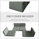 image 10 of Outsunny Cushion Cover Replacement Patio Rattan Furniture Seat Cover Grey Grey