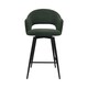 image 2 of Bentley Designs - Sterling 180° Return Swivel Barstool With Black Sand Powder Coated Legs - Green Fabric (Single)
