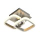 image 2 of Contemporary Compact Double Head 40w LED Ceiling Light Fitting in Brushed Nickel | Silver