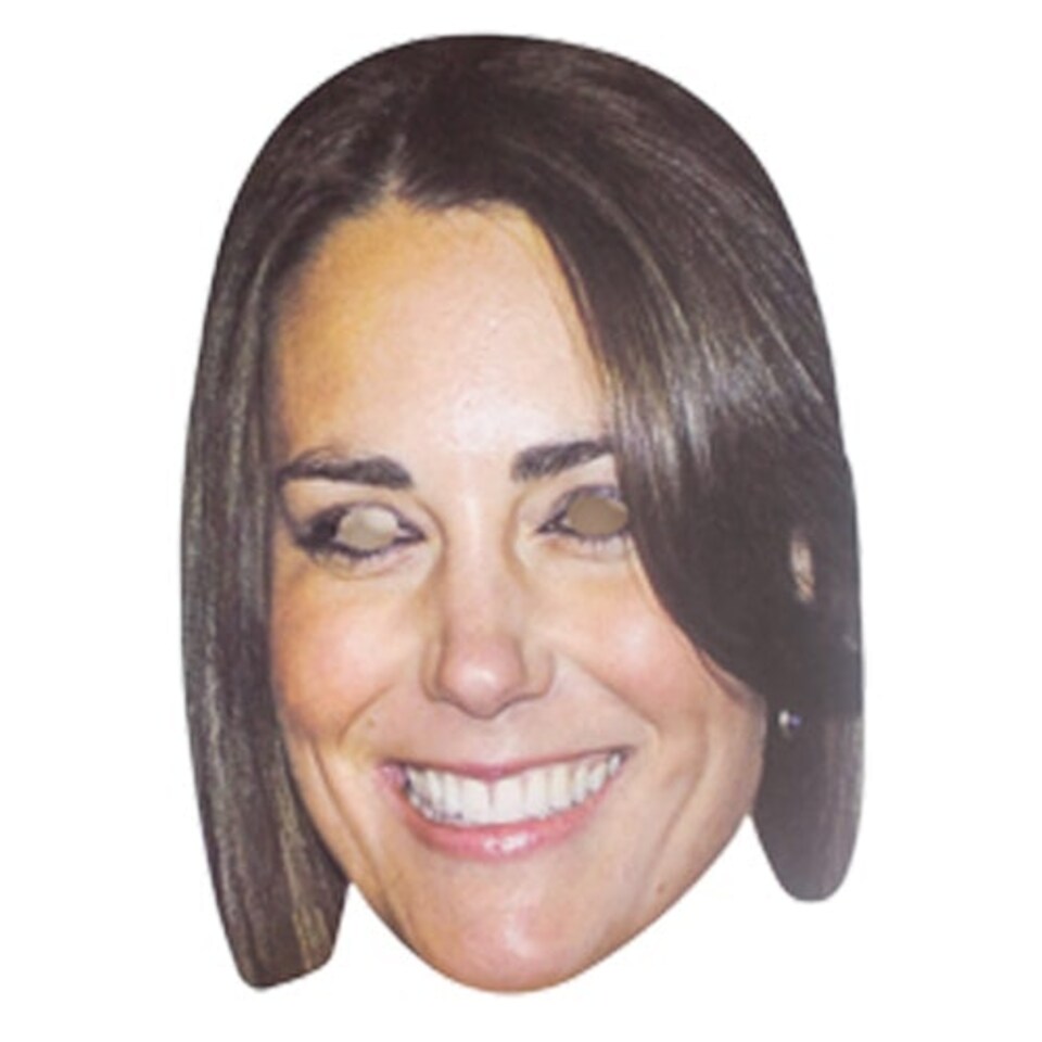 Kate Middleton Economy Cardboard Face Masks - Pack of 25