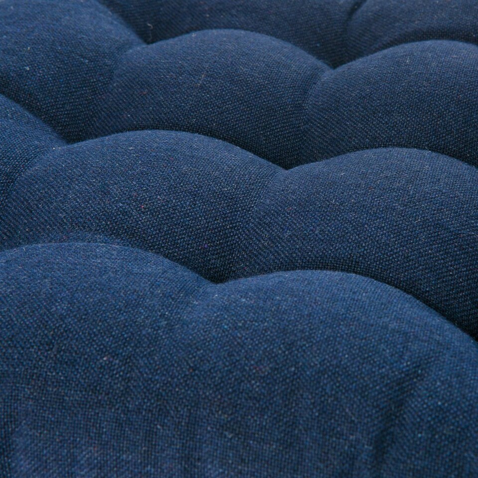 image 1 of Harbour Housewares Square Garden Chair Seat Cushions - Navy - Pack of 6 | Blue | Navy