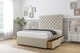 image 3 of Sloomy Mayfair Cream Plush Divan Bed With Mattress 2 Drawers Same Side With 54" Floor Standing Headboard 4'6 Double | Cream | Cream | Double | 1