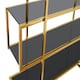 image 4 of Interiors by Premier Modular Maze Design Bookshelf, Contemporary Tall Book Shelf, Easily Maintained Book Storage Shelf For Lounge Gold