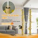 image 3 of PawHut 242cm Floor to Ceiling Cat Tree with Leaves, Scratching Post, Yellow