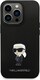 image 5 of Karl Lagerfeld Ikonik Metal Pin Silicone Cover for iphone 15 Pro 6.1 Black - KLHCP15LSMHKNPK