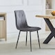 image 2 of Set of 2 Ficarra Fabric Dining Chairs - Dark Grey
