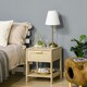 image 2 of HOMCOM Nightstand Bedside Table End Table Storage Organizer