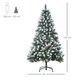 image 3 of HOMCOM 5FT Artificial Christmas Tree Xmas Indoor Decoration, Automatic Open
