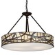 image 4 of Interiors by Premier Tiffany Style Branch Pendant Light, Hand Rolled Art Glass Ceiling Fixture, Bronze Iron Frame Hanging Light