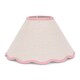 image 1 of ValueLights Florie Natural Small Taper Lamp Shade Scallop Pink Trim | Pink
