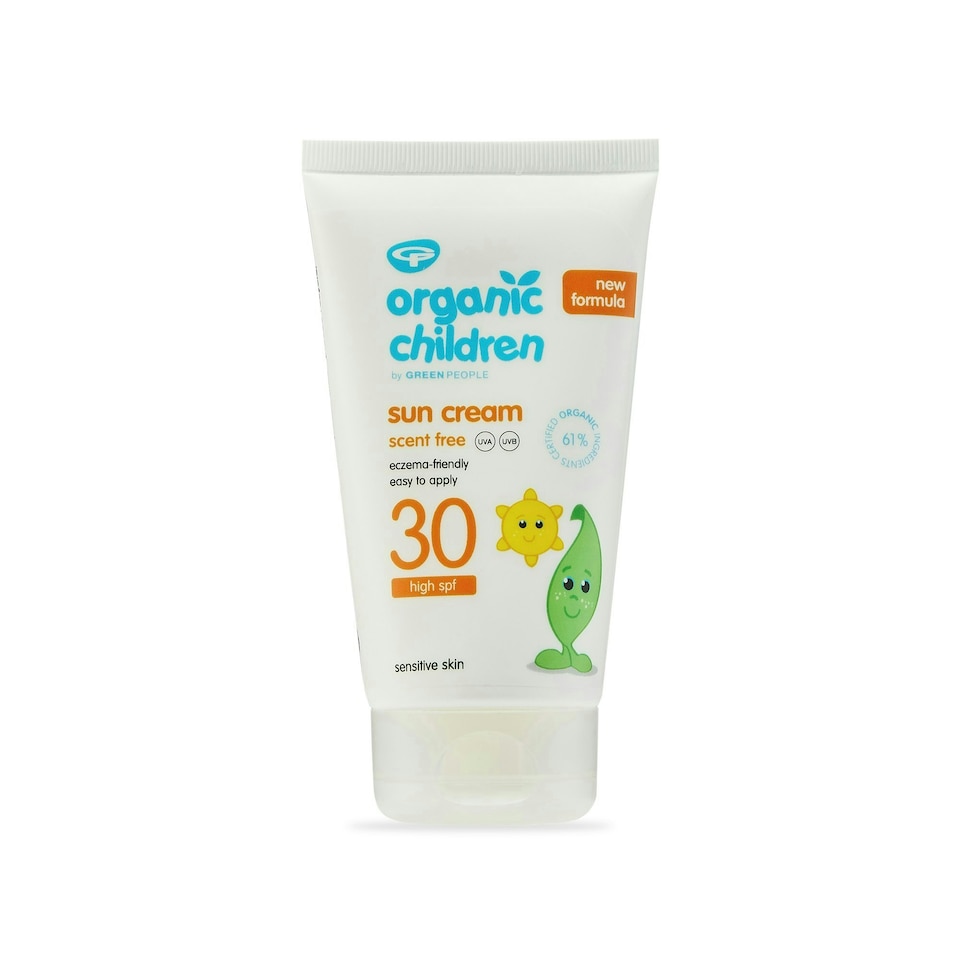 image 1 of Green People Organic Children Sun Cream SPF30 - Scent Free, Natural Sunscreen - Organic, Vegan, Reef Safe & Cruelty Free, 150ml