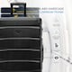 image 4 of Flight Knight Premium Travel Suitcase - 8 Wheels Built-in TSA Lock Aluminium Frame, ABS Hard Shell Carry on Check in Luggage - 100+ Airlines Approved Black | Black Mono | Medium