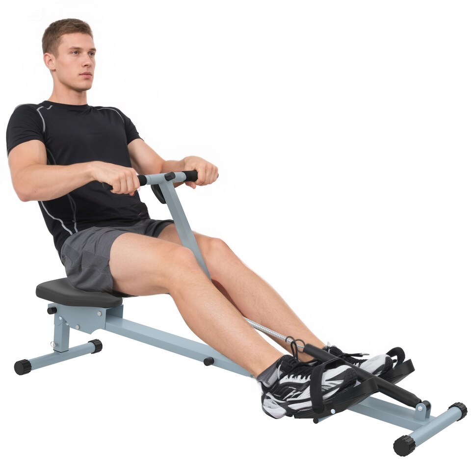 image 1 of HOMCOM 12 Level Fitness Rowing Machine Cardio Fitness Workout and Gym Training