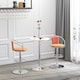 image 1 of HOMCOM Bar Table Adjustable Height Round Bistro Table with Swivel Top Metal Frame Counter Surface Stylish Kitchen Conservatory White