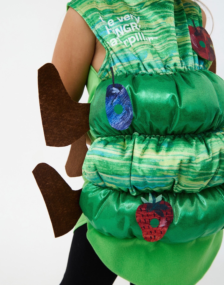 image 1 of Officially Licensed The Very Hungry Caterpillar Unisex Kids Deluxe Costume - World Book Day, Dress-Up, and Fancy Dress - Ages 2-6 | Green | Green | 2-3 years