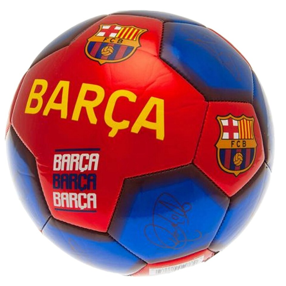 image 1 of Barcelona FC Printed Signature Mini Football - Blue/Red - 1