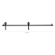 image 2 of Living and Home Rustic Barn Door Hardware Kit with Wheel Rollers 6.6ft