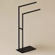 image 2 of COSMIC Towel stand 2 towel rails Freestanding Matt black Essentials Collection
