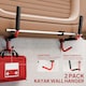 image 4 of HOMCOM Kayak Canoe Heavy Duty Wall Mounted Storage Holder Rack Heavy Duty Storing Hangers Red