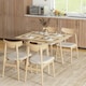 image 2 of Extendable Kitchen Table for 2-4, Folding Drop Leaf Dining Table, Natural