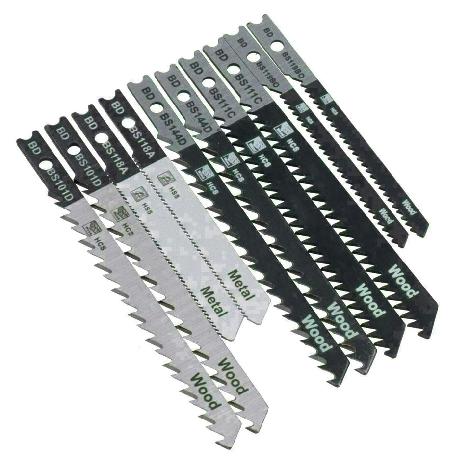 image 1 of HCS + HSS Jigsaw Blade Set With Universal Fitting Fitment for Wood Steel 100pc