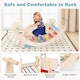 image 7 of COSTWAY Multifunctional Rocking Horse Arch 4-in-1 Wooden Climbing Toys